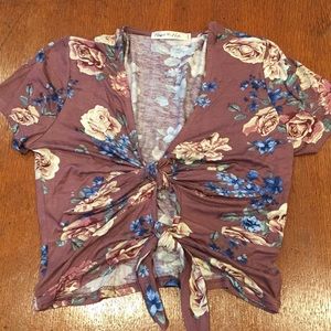 Beautiful floral crop top